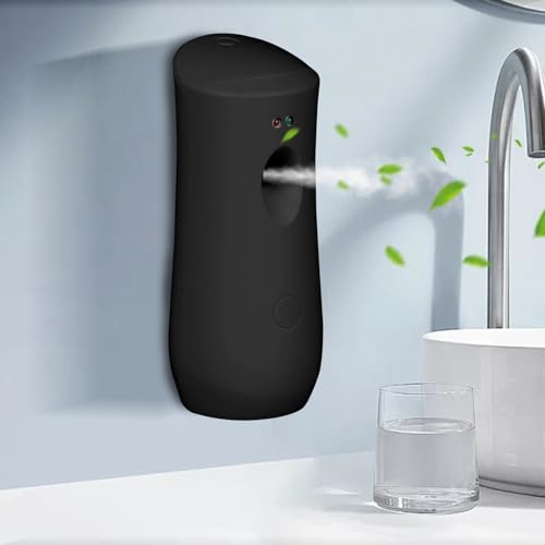 300ml Raumduft Erfrischer Automatisch, Automatischer Lufterfrischer-Sprühspender Lufterfrischer Automatisch Room Freshener Spray Automatic mit Timer, für Zuhause, Bad, Hotel, Büro (Schwarz, Standard)