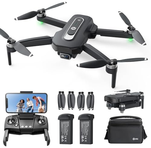 Holy Stone Drone GPS con Fotocamera 4K per Principianti HS460 Drone Pieghevole 52 Min Autonomia Motore Brushless Follow Me Ritorno Automatico FPV 5G Meno di 249 g Facile per Adulti