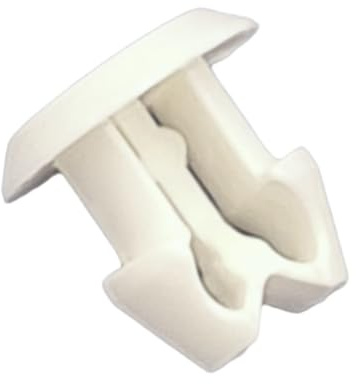 Rivetti Porta Targa in Nylon (Plastica), Facili da Montare, per Fissaggi Targhe, Dimensione Standard, Adatto per Auto, Moto, Furgone - Bianco - 100 pezzi - Plastic Hardware Store
