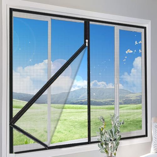 55x70cm(W*H) Fenstergitter, Fliegengitter, Drahtgitter, Insektennetz, Moskitonetz, Haustierschutz für Fenster, Türen, Terrasse, Katzensicher