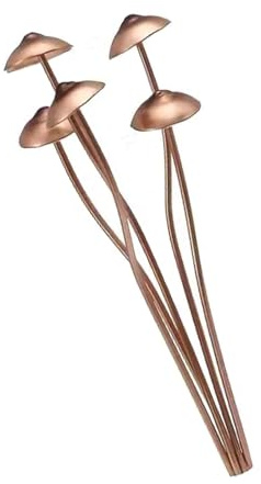 Rusty Looks Iron Mushroom Plant Stake Ground Stake For Garden Bedding Outdoor Decorative Accessory For Yard Patios Metal Mushroom Garden Stake