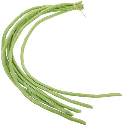 6pcs Artificial Long Bean Decorative Vegetables Pu Lifelike Green Props | Fake Long Bean Decorative Vegetable, Lifelike Textures and Intricate Details, Shop Displays and Outdoor Teaching