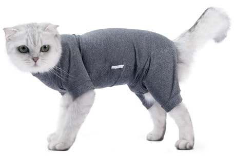 Munefe Soft Kitten Kirurgisk återhämtningsdräkt, kattåterhämtningsdräkt, Cat Surgery Recovery Suit Lämplig för katter (S)
