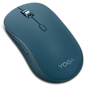 Lenovo Yoga Bluetooth Silent Mouse, 3 livelli di regolazione DPI, 36 mesi di durata della batteria, Bluetooth 5.3, 3 dispositivi di collegamento, silenzioso, pulsanti programmabili, finitura liscia