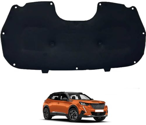 Coussin d'Isolation de Capot Moteur pour Peugeot 2008 II 2020-2024 OE: 9825959880 - Isolation Phonique Coussin Thermique en Coton Réduction du Bruit Moteur