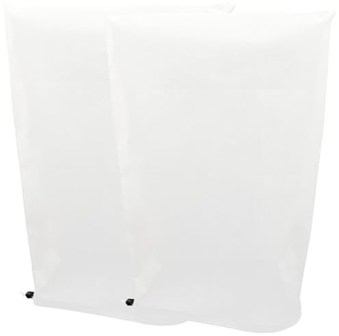 LIOOBO 2 pièces Housse Antigel Plantes Non-tissé Couverture Végétale Hiver Respirante avec Cordon Ajustable Protection Gel Vent et Animaux pour Arbustes et Arbres Blanc