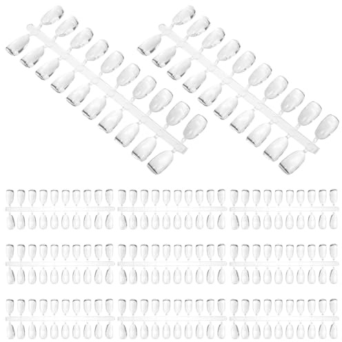 POPETPOP 200 Pièces de Faix Ongles en Ps Transparent, Accessoires Manucure Ongle Polyvalents et Faciles à Transporter pour Salon de Manucure, Style Élégant Classique
