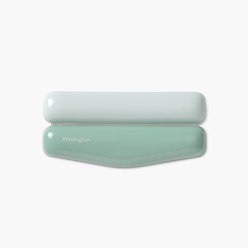 Kensington Duo Gel Mountain Mouse - Reposamuñecas para ratones y bolas de seguimiento, soporte ergonómico para aliviar el dolor, cómodo gel antideslizante, verde, 6.7 x 3.1 x 0.75 pulgadas, K62827WW