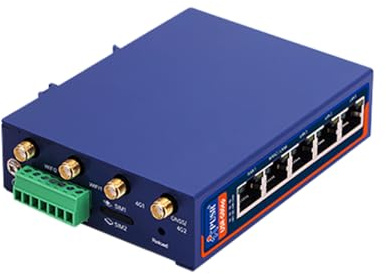 USR-G806p-G Dual Qualcomm Routeur Wi Fi industriel 4G avec ports série RS232 + RS485, prise en charge du positionnement GNSS, deux emplacements pour cartes externes