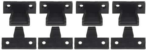 Lot de 4 clips de panneau à pousser pour plinthes de cuisine, fixations dissimulées en plastique ABS avec capacité de charge de 20 kg, supports noirs à emboîter
