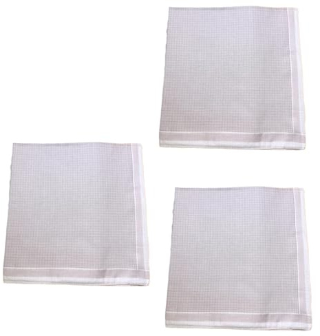 Nucelit 3 delar herr näsdukar av mjuk och absorberande bomull 43 x 43 cm näsduk för herrar och professionella herrnäsdukar