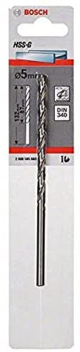 Bosch Professional 1x HSS-G Metallbohrer (für Metall, Ø 5 mm, Robust Line, Zubehör Bohrmaschine)