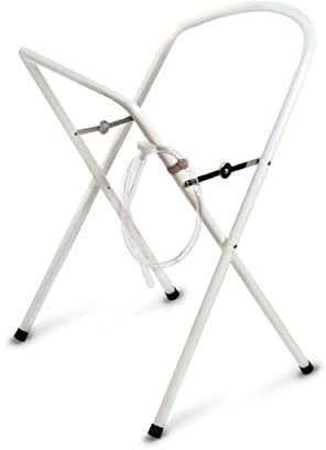 dBb Remond - Petit Support pour Baignoire Bébé - Stable et Pliable - En Métal Forme Ergonomique - Pieds Anti-dérapants - Tuyau Vidange 1m - L75 x l45 x H92 cm - Pour Baignoires 0-6 Mois