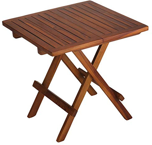 Bare Decor Ravinia Klapptisch, Teakholz Kleiner Tisch, geölt Finish
