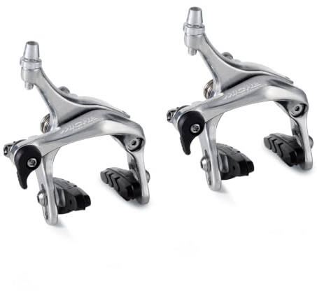 Miche Performance Front and Rear Road Bike Caliper Brake Set, 57mm Drop, Silver