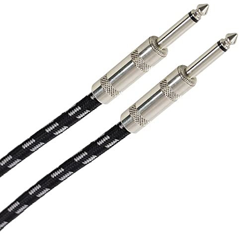 Plugger Câble Tweed Jack mâle mono/mâle mono 10 m Noir