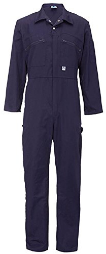 Strapazierfähiger Damen-Arbeitsoverall, Reißverschluss vorne, Arbeitskleidung, Overall, TUF Gr. 48 (46 Brust), marineblau