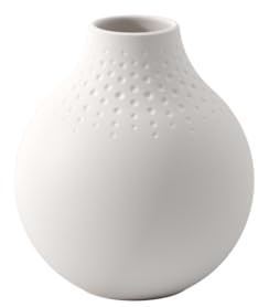 Villeroy und Boch Collier Blanc Vase Perle No. 3, 11 x 11 x 12 cm, Premium Porzellan, Weiß