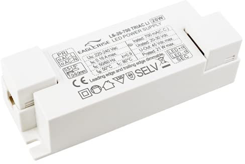 LED Trafo Dimmbar 700mA 14W - 21W Flickerfree LED Netzteil Driver Treiber Transformator Konstantstrom für Lampen Leuchtemittel