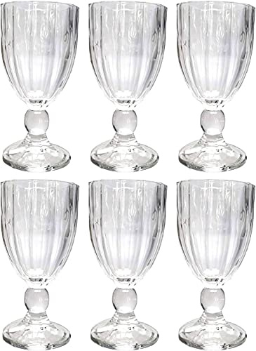 Lot de 6 verres à champagne vintage en verre à vin avec nœud roi champagne gris/noir