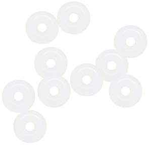 sourcing map Packung mit 10 Silikon O-Ringe 4mm OD 1mm ID 1.5mm Breite VMQ Dichtung für Kompressorventile Rohrreparatur Weiß