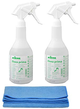 Edelstahlpflege/Aluminium Pflege/Aluminiumreiniger/Metallflächenreiniger/Edelstahlreiniger/Eloxal Reiniger mit Mikrofasertuch Blau für Oberflächen (2 Flaschen Reiniger = 1,5 Liter)