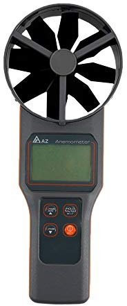 AZ8919 10cm Vane Digital Anemometer Air Velocity Tester Dew Point & Wet Bulb Temperature Meter Air Volume Tester Range 0.2~30m/s