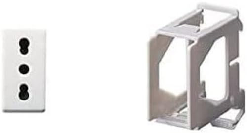 Gewiss Série System: DY01007 Nr. 1 Support pour Montage sur Rail DIN Un Module Inclus avec 1 Prise Double Valente