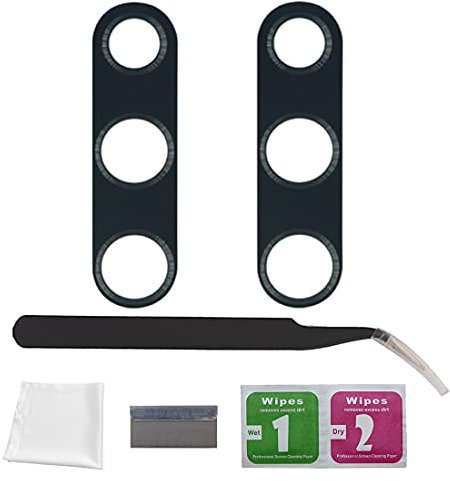 Eonpam 2 Pezzi Vetro Fotocamera per Huawei P30 Lente Posteriore Ricambio HD Original Camera Glass con Kit di Riparazione