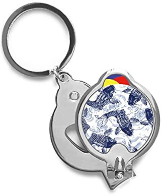 Carp ola azul Patron Japon Cortaúñas afiladas cortaúñas de acero inoxidable