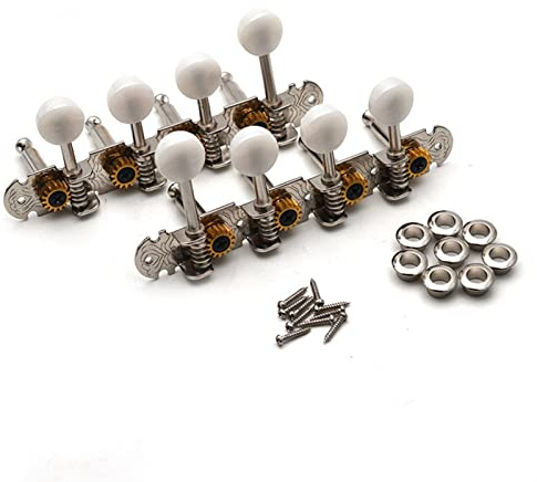 ZENGXUE Tuner Machine Head 1 Set Mandolin Machine Heads Tuners Tuning Keys Pegs For Mandolin Instrument Gold Nickel Plated (Color : NI 1R1L)