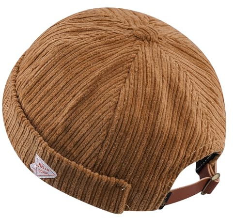 CLAPE Bonnet de Docker Casquette Homme sans Visiere Corduroy Docker Cap Casquette Marin Bonnet Breton Fisherman Beanie Watch Hat