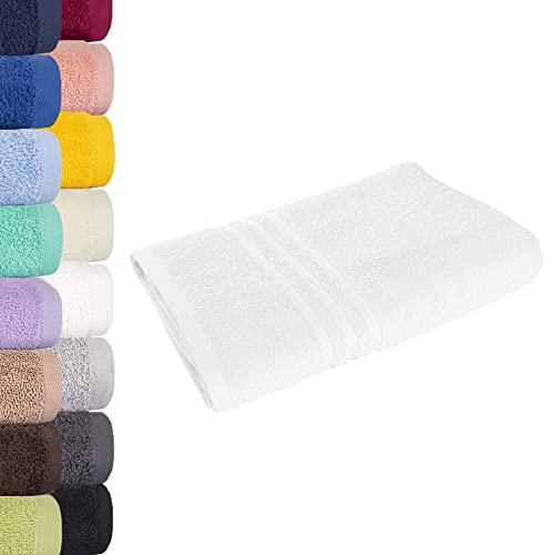 Lavea® Saunatuch Saunahandtuch 80x200cm - Weiß, 500gr/m², 100% Baumwolle