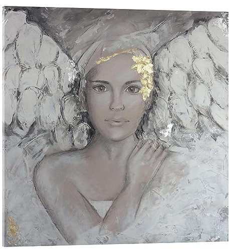 Posterlounge Schutzengel Acrylglasbild von Sam Reimann 60 x 60 cm Gold Wandbilder Wanddeko