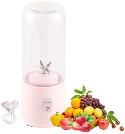 Topyond Electric Juicer Machine, Portable 500ml USB Charging with 6 Blades, Compact Juice Extractor for Orange Lemon Citrus, Easy Cleaning Design for Home Travel Outdoor Use