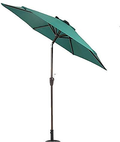 SPAboy Ombrellone da Giardino Ombrellone da Giardino 2,7 m Balcone Patio Mezzo Ombrellone con Manovella, Ombrello Circolare Semi Rotondo per Piccola Terrazza Giardino Esterno