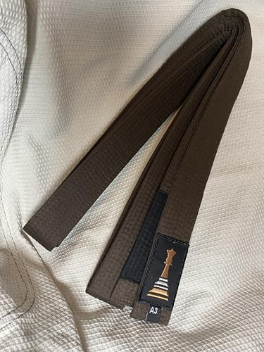 OSS Combat Sports - Cintura brasiliana per jiu jitsu, approvata IBJJF, edizione limitata (marrone, A3)