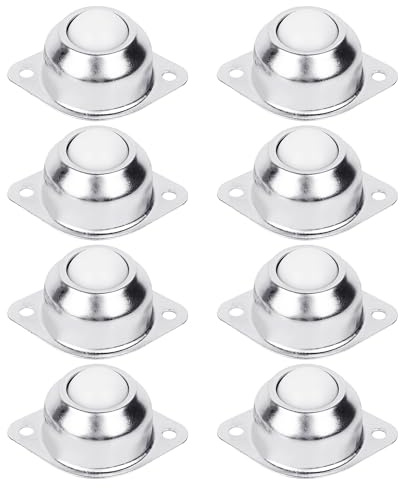 XMNIVATE Pack of 8 Ball Casters, Nylon Heavy Duty Castors, Mini Furniture Castors, Ball Casters for Small Kitchen Appliances, Mini Swivel Castors, Furniture Transport Wheels, Ball Bearings