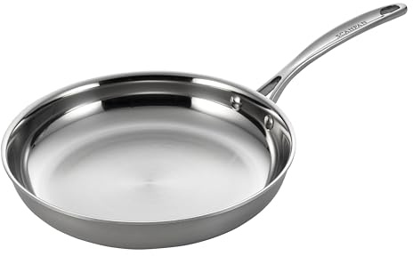 SCANPAN Fusion 5 Stainless Steel Induction Frying Pan, 26 cm, Multi-Layer Construction, Pan for All Hobs, Beard Pan with Comfortable Handle, Oven-Safe