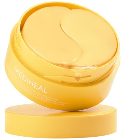 Mediheal Vita Collagen Under Eye Patches for - Korean Hydrogel Eye Pads (60 patches) with 7 Vitamin & 5 Micro Collagen. Moisturizng & Non Irritating Eye Gel Mask. Sealing Cap Included.