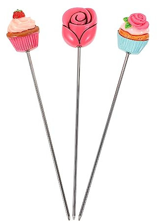 Amosfun 3stücke Kuchentestwerkzeug Aus Edelstahl Kuchenspieß Für Backen Wiederverwendbare Küchenkuchensonde DIY-backzubehör Brottestnadel