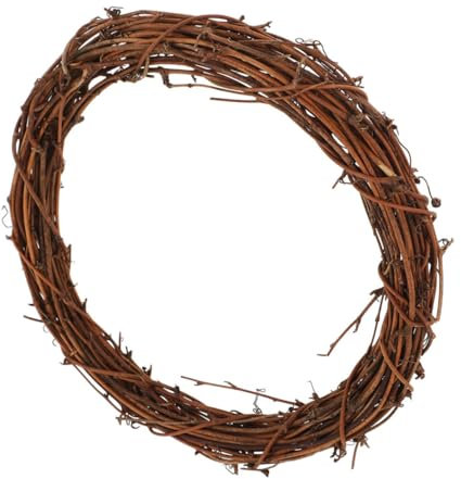 MOBUTOFU Natürlicher Rattan-weinrebenkranz Handgeflochtener Twig Vine Kranz Vielseitiger DIY-Blumenkranz Aus Holz Für Weihnachts Partydekoration Langlebiger Naturkranz Für Bastelprojekte