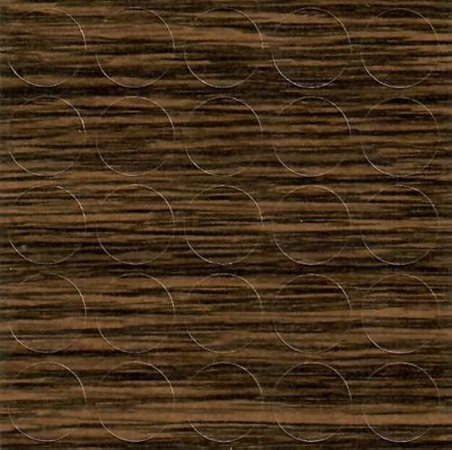 Brown Oak 14mm Self-Adhesive Furniture Screw Hole Cover Caps 25 Pcs, Acrylic, Durable, Thin, Perfect for Shelves, Camlock, Confirmates, Egger Compatible