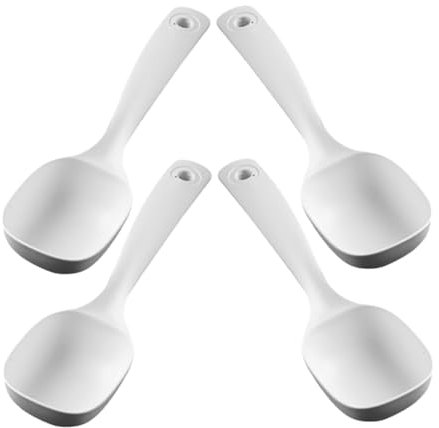 VINTORKY 4piezas Cuchara Sopera Para Gachas Cucharón Grande Reutilizable Cuchara Sopera Para Servir Hogares Restaurantes y Cantinas Mango Para Utensilios De Cocina