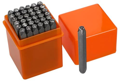DOITOOL Metallbuchstabenstempel mit Zahlen und Buchstaben Alphabetstempel Metallstempel Stanzwerkzeug für Bastelarbeiten und Dekoration