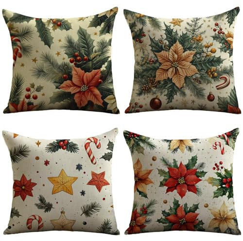 Cuscini Esterno Semplicità Federe Cuscini Divano 70x70cm Cuscino Divano Natale Velluto Copricuscini Decorativi Doppia Faccia Stampa Fodera per Cuscino per Sedia Camera Arredo Esterni Giardino JL-411