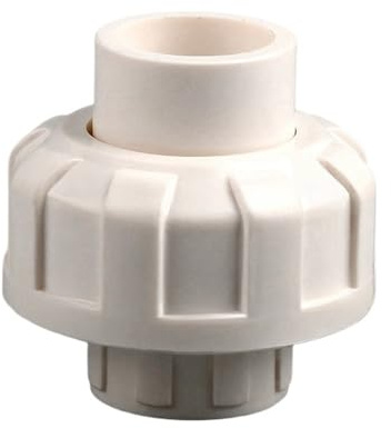 Raccord de tuyau d'eau, raccord union en PVC épais, diamètre intérieur 20 à 50 mm, connecteur droit for irrigation de jardin, 1 pièce(White,40mm)