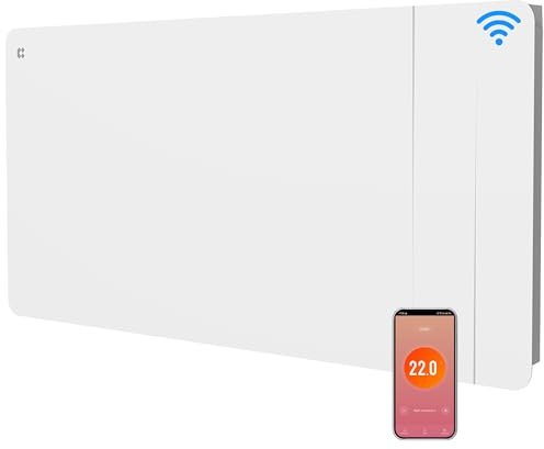 CIARRA CBHTD20A-W Radiatore Inerzia Ceramica 2000W -WiFi -Pellicola Riscaldante - Riscaldamento Ultrarapido per Grandi Spazi (15-30 m²)