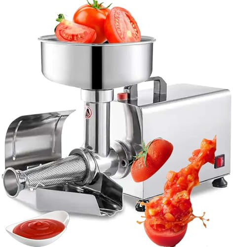CUTANGELAR Extracteur de Jus Électrique Haute Performance 450 W, Extracteur de Jus de Sauce avec Trémie Grande Capacité, pour Éliminer les Pépins de Tomates et de Raisin