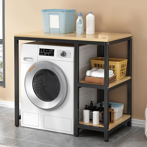Washing Machine Storage Rack, Over Washer and Dryer Unit, Multi-Functional Storage Solution for Laundry Room Organization